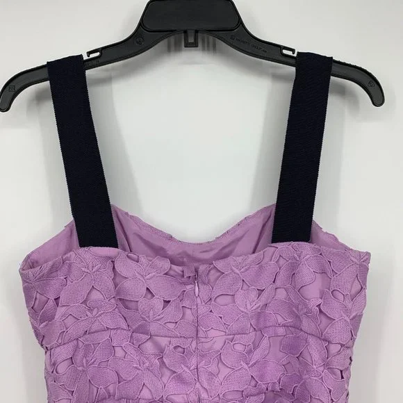 J.Crew Dress Purple Lace Sleeveless Sweetheart Midi NWT - Picture 8 of 10
